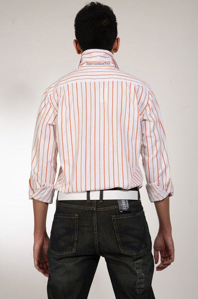 Abercrombie & Fitch-Áo sơ dài tay sọc đủ màu