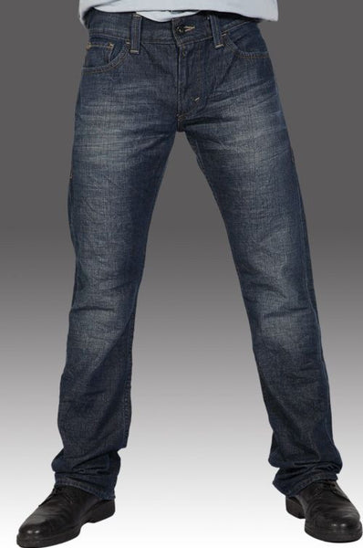 Levi's-Quần jean dài cài nút tròn trơn màu khói, dằn chỉ nâu