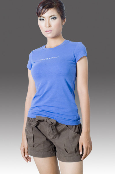 Banana Republic - Áo thun cổ tròn tay ngắn có in chữ BR ở ngực