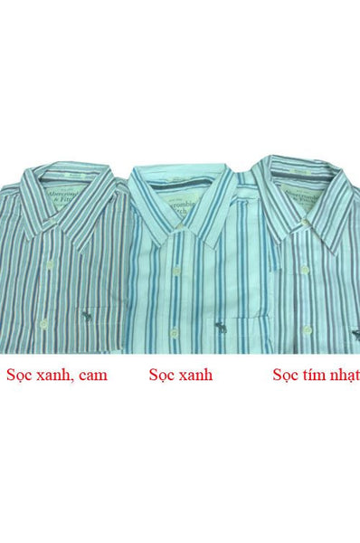 Abercrombie & Fitch-Áo sơ dài tay sọc đủ màu