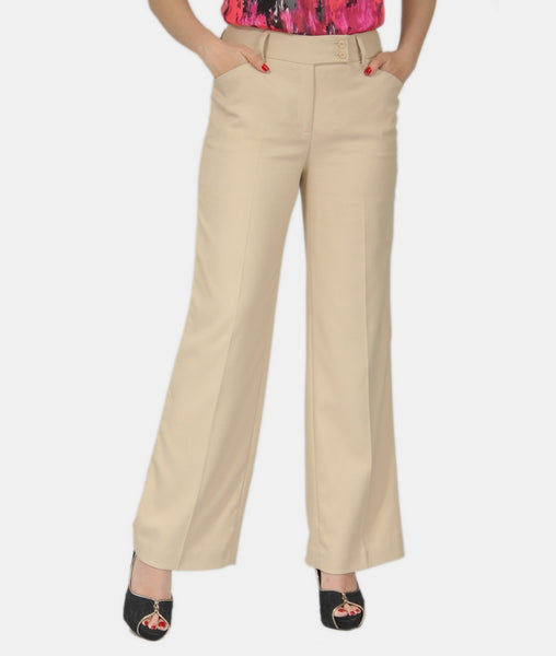Anne Klein - Quần tây suông eo nhỏ cài hai nút trước