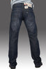 Levi's-Quần jean dài cài nút tròn trơn màu khói, dằn chỉ nâu