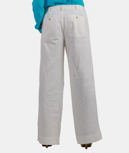 Ralph Lauren - Quần kaki dài lưng cài một nút cách tân
