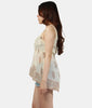 Free People-Áo thun sát nách cổ vuông viền ren vải.