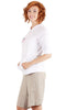 Liz Claiborne-Áo thun có nón, ngắn tay, trước ngực có in hình quốc kỳ Mỹ