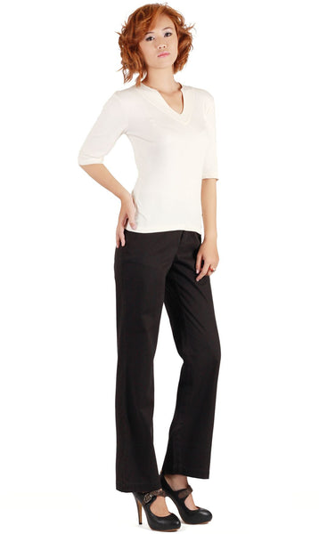 Ralph Lauren -Quần Kaki ống suông,2 túi bên hông,1 túi nhỏ trước,1 túi sau cài nút-Đen