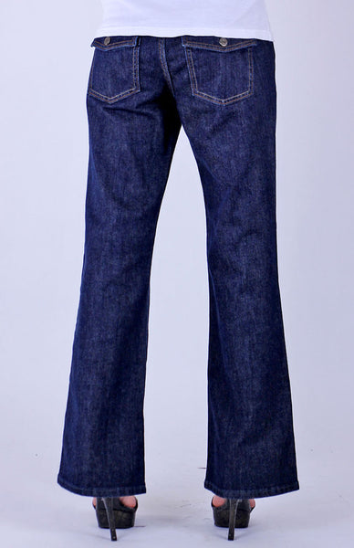 TP.HCM-Banana Republic-Quần jean dài túi sau có nắp-Xanh đậm